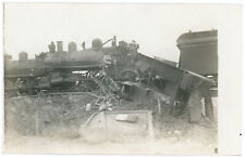Train Wreck Railroad Antique Real Photo Postcard RPPC Disaster Accident Odd 85 picture