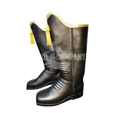 WW2 Civil War Hussar Boot (Gold) , Military Riding Leather Boots, In All Sizes picture