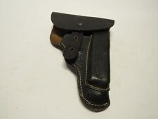 WWII CZ P Mod 27 Holster.  German issued pebble grain leather late war picture