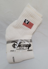 NWT VTG Disney Store Ladies Socks SIZE 9 - 11 Adult - Mickey Mouse Ears & Flag picture