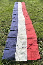 Antique Patriotic American Red White & Blue Cloth Linen Bunting 216