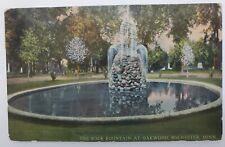 Rochester, MN Minnesota The Rock Fountain at Oakwood 1914 Antique Postcard R29 picture