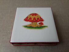 Vintage Handmade Mushroom File Match Holder picture