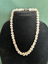 Hawaiian 100% White Momi, single  Pikake Necklace 16” picture