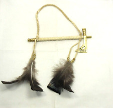 Native American Mini Tomahawk Pipe, Bear Paw Cherokee Pipe, Brass, COA #33 picture