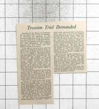 1955 Treason Trial Demanded Against Winnington Shapiro Gaster And Felton picture