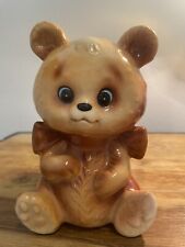 Vintage Planter Kitschy Baby Bear with Bow Accent Parma By AAI 6.25” picture