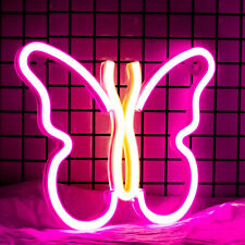 Butterfly-Pink and Warm LED Neon Sign Lights USB Powered For Kids Gift Bedroom picture