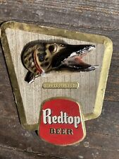 Vintage 1950’s Red Top Beer Sign “Muskie” Trophy Head Plaque Series picture