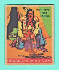 1933 R73 Goudey Indian Gum Card - #178 - Series of 312 - PRIMITIVE FIRE MAKING picture