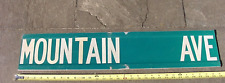 Authentic Retired Non-Magnetic 2 Sided Private Road Sign-Mountain Ave-,30”x6” picture