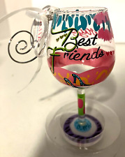 Lolita Love My Mini Wine Christmas Ornament Wine Glass “Best Friends Always” NIB picture