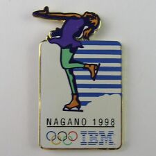 IBM Olympic Sponsorship Hat/Lapel Pin Nagano 1988 Winter Women's Figure Skating picture
