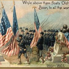 Vintage 1907 Patriotic Postcard  Old Glory Embossed picture