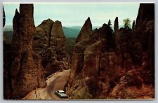 Needles Highway Rock Granite Formations South Dakota Black Hills VTG Postcard picture