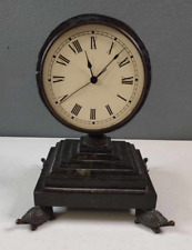 Vintage Maitland Smith Bronze Turtle Foot Mantle Desk Clock For Repair picture