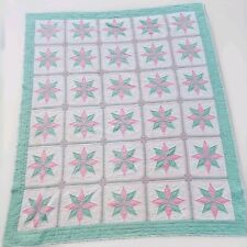 Vintage 8 Point Star Quilt 72x85 Twin Pastel picture