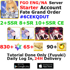 [ENG/NA][INST] FGO / Fate Grand Order Starter Account 2+SSR 60+Tix 830+SQ #6CEK picture