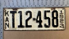 1923 Kansas truck license plate T12-458 YOM DMV great ORIGINAL PAINT 15506 picture