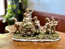 Antique German Scheibe - Alsbach Figural Group Flower Carriage picture