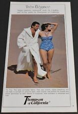 1978 Print Ad Sexy Thompson of California Swimwear Beach Lady Man Swimsuit art picture