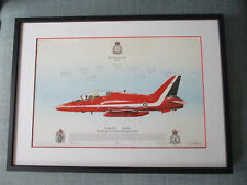 Red Arrows framed squadron Limited edition print signed by the 1997 team picture