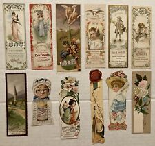 TWELVE ADVERTISING BOOKMARKS FOR VARIOUS PRODUCTS & COMPANIES, c. 1880s-1890s picture