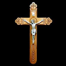 New Wooden HandMade Catholic Orthodox Wall Cross Crucifix JESUS CHRIST INRI NIKA picture