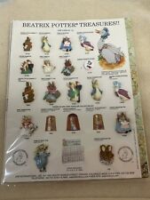 RETIRED JHB BEATRIX POTTER TREASURES Salesman Sample Card BUTTONS & PINS picture