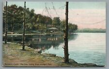 Norwich Conn. The Lake looking North Mohegan Park Vintage Postcard Posted 1909 picture