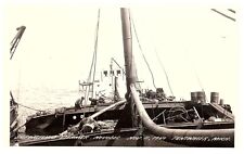 RPPC Pentwater Michigan Shipwrecked Str. Novodoc November 11, 1940 -PC55 picture