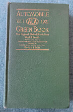 Automobile Green Book 1922 Volume 1 ALA New England Maps Directions Book HC picture