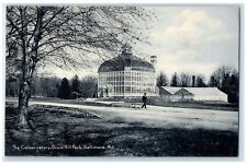 c1905 The Conservatory Druid Hill Park Building Man Baltimore Maryland Postcard picture