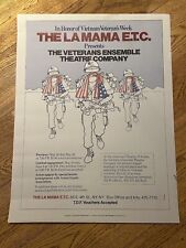 Vietnam Veterans Week.  The La Mama E.T.C . Poster . Original picture