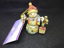 winter dreams hanging snowman christmas tree ornament picture