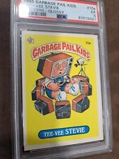 PSA 5 EX 1985 Garbage Pail Kids OS1 TEE-VEE STEVIE #10a ** GLOSSY STICKER CARD picture