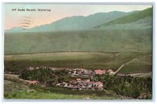 1938 HF Dude Ranch Yellowstone Park Wyoming WY Handcolored Vintage Postcard picture