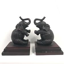 Bookends Elephants Set Of 2 Matching Bombay Company Damaged Heavy picture