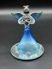 Hand Sculpted Glass Angel Figurine With Praying Hands picture