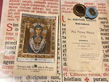 RARE LOT RELICS Our Lady : Nicopeja and brooches Madonna with Priest's document picture