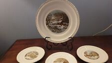 Vintage Harkerware USA  Since 1840, Currier & Ives Gold Rims China  picture