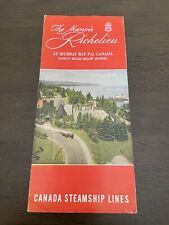 THE MANOIR RICHELIEU At Murray Bay Quebec Canada Steamship Lines VTG Phamplet picture