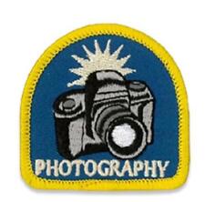 Girl Boy Cub Camera PHOTOGRAPHY Class Event Fun Patches Badge SCOUT GUIDE photos picture