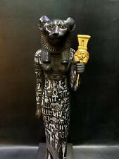 SEKHMET(Egyptian the Lion Goddess)-Standing holding Hathor's head picture