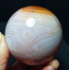 TOP 342G Natural Polished Red Agate Carnelian Crystal Sphere Ball Healing YWD407 picture
