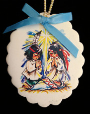 Vintage Sandstone Creations Native American Nativity Christmas Ornament ~ USA picture