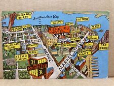 Van Ness Avenue & Market Street San Francisco Bay Linen Postcard No 1975 picture