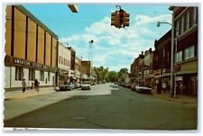 c1960's Shoes Pizza, American Security Bank, Main St. Mount Pleasant MI Postcard picture