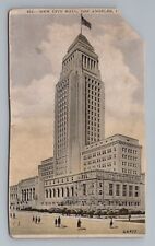 City Hall Los Angeles California Damaged Corner Vintage Postcard picture