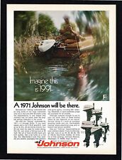 1971 Johnson Outboard Marine Coleman Light Power Outdoor Life Print Ad Vintage picture